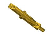 Gold mechanical pencil clip on white background