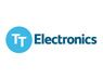 TT Electronics logo with blue icon and text on white background