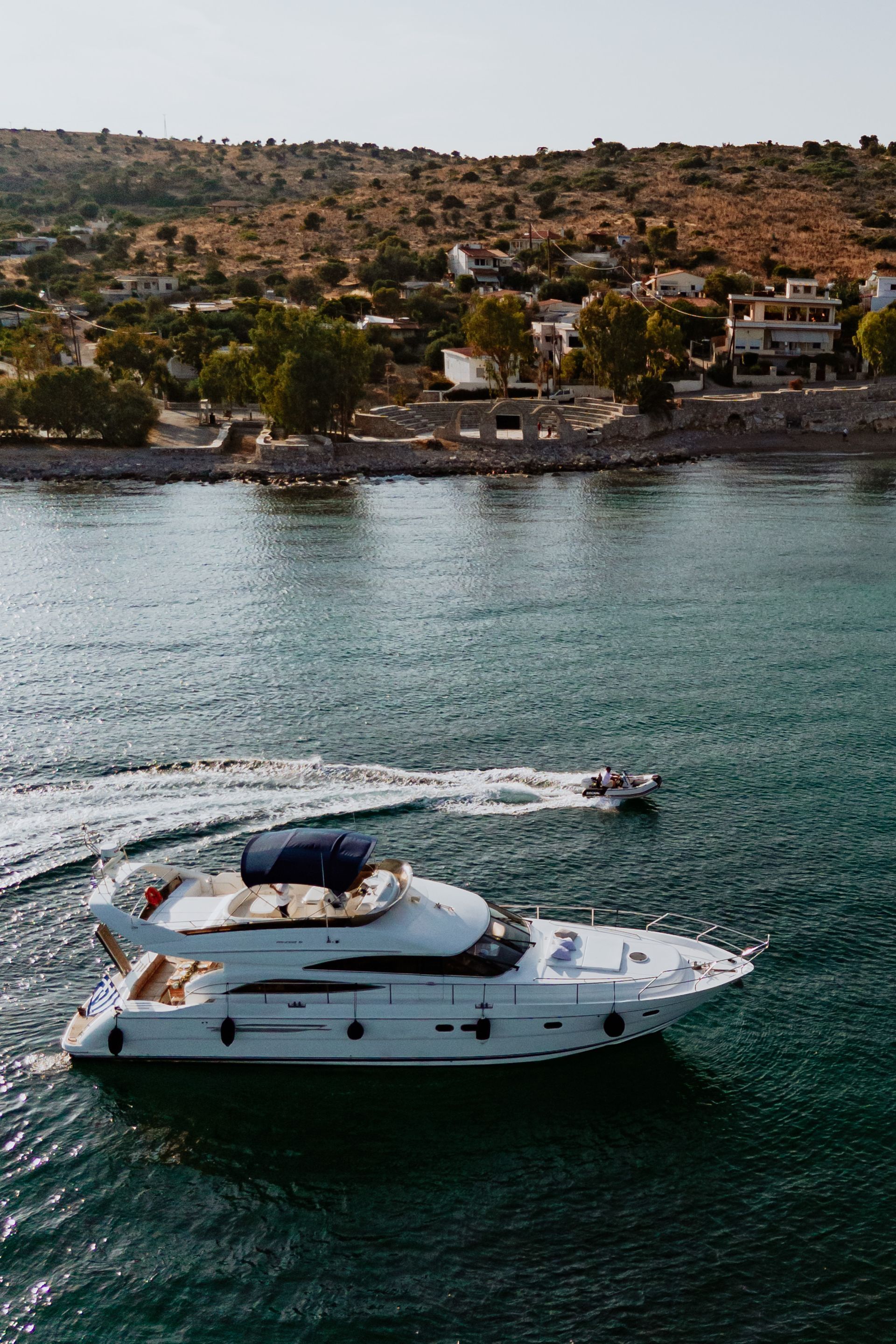 Stunning seaside destination viewed from a private yacht