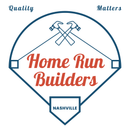 A logo for home run builders