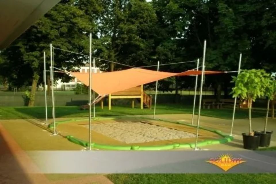 Tenda a vela arancione