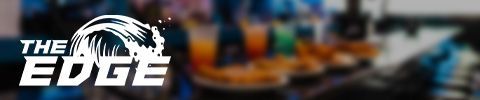 A blurred image with the words the edge on it
