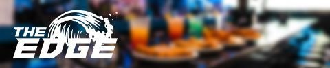 A colorful background with the words the edge on it