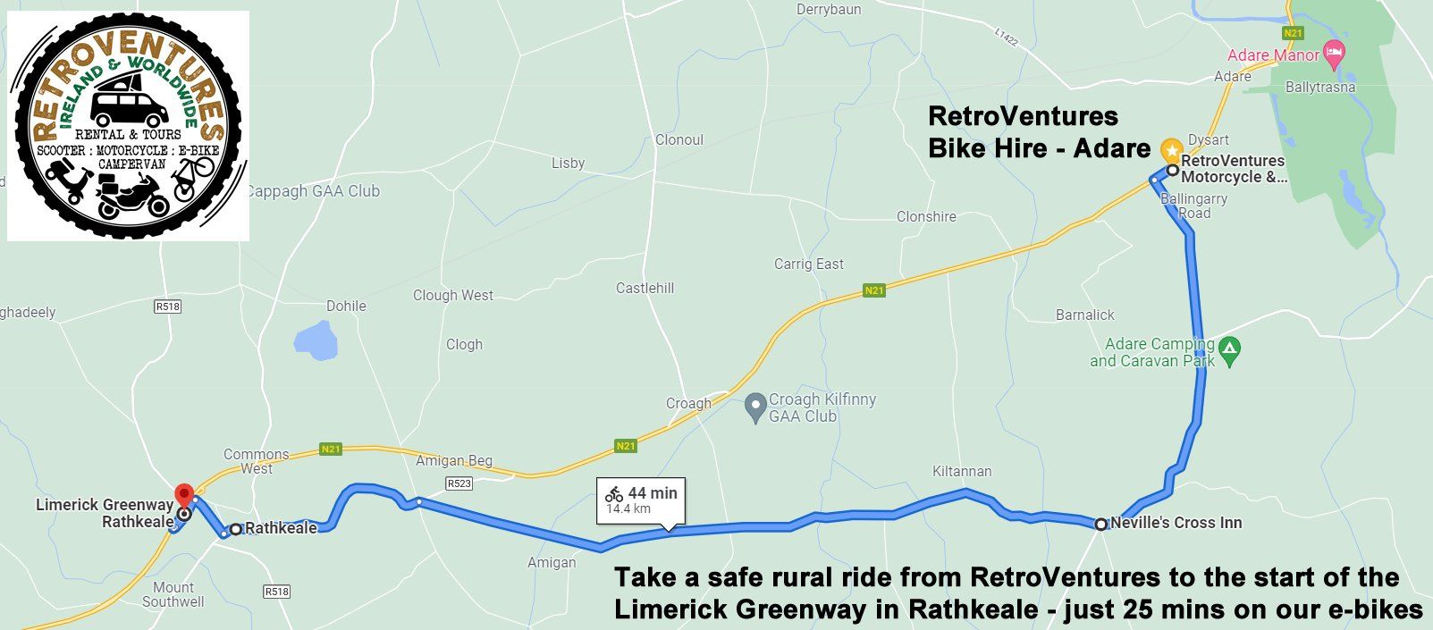 RetroVentures Bicycle Hire Adare