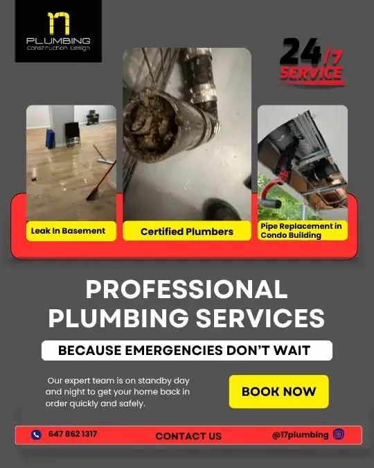 Oakville 24 hour emergency plumber responding to burst pipe and severe water damage