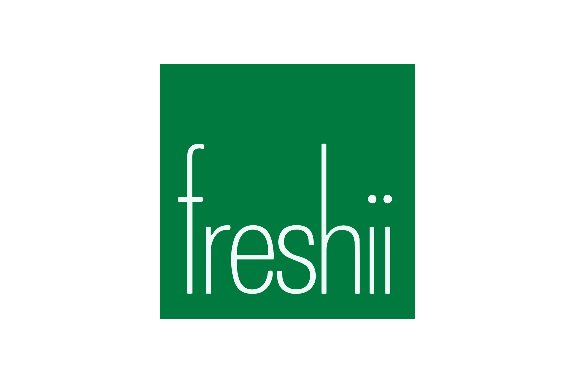 Freshii logo: white text 