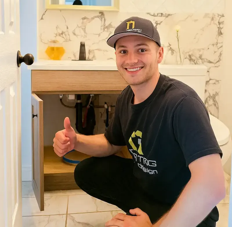 Emergency plumber Oakville performing residential plumbing repair at home