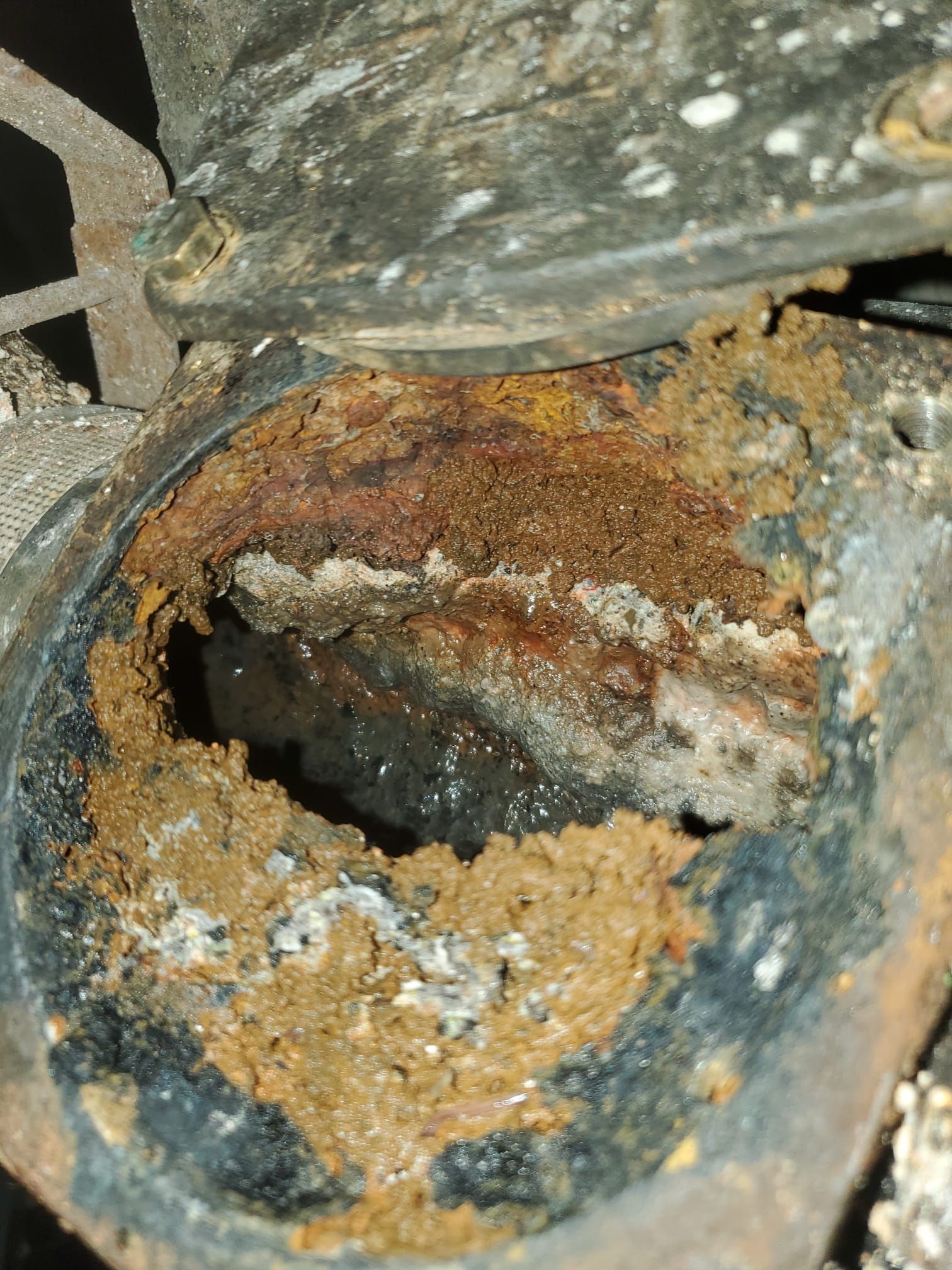 clogged pipe