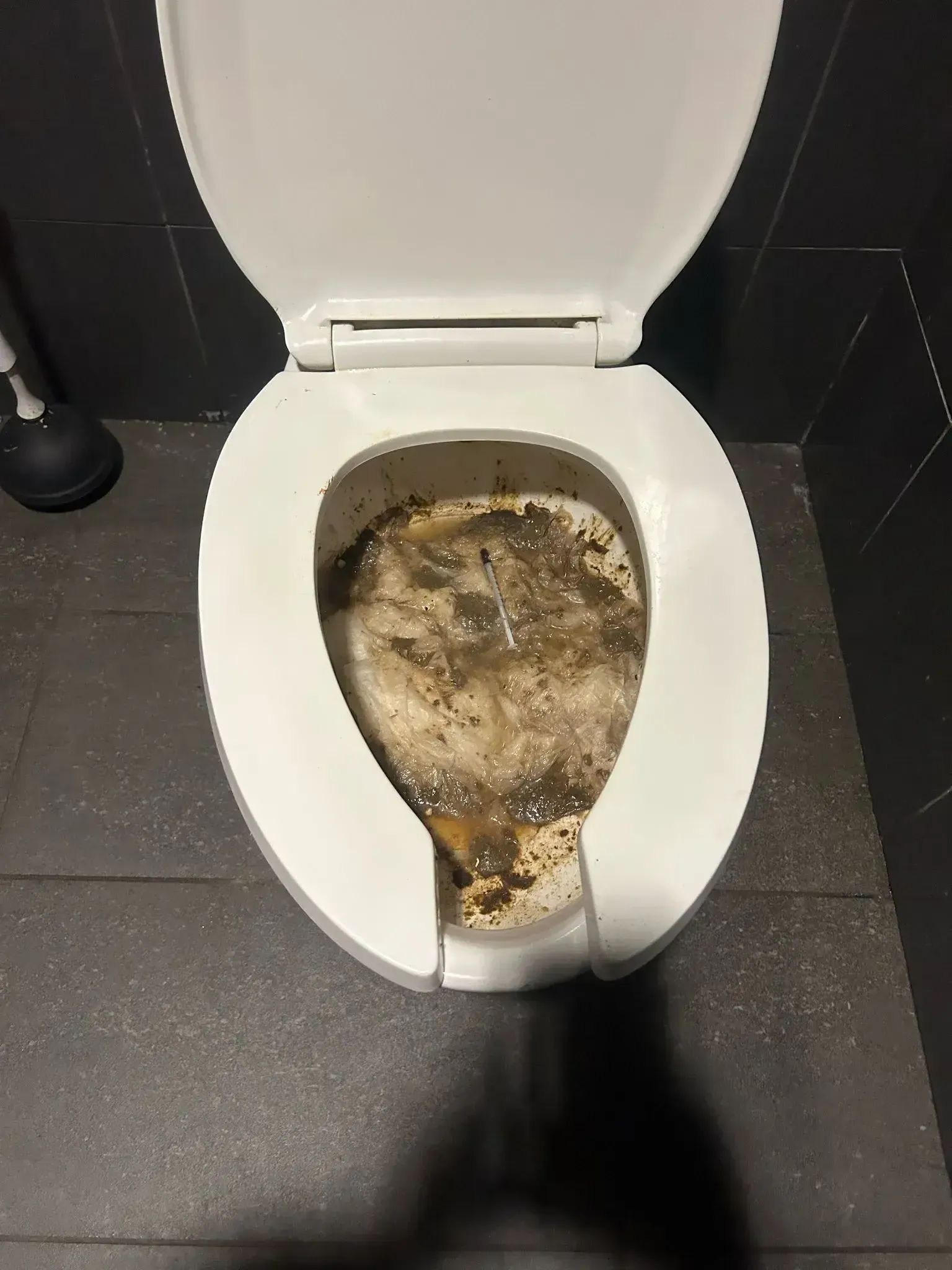 Severely clogged toilet in Mississauga requiring emergency toilet repair