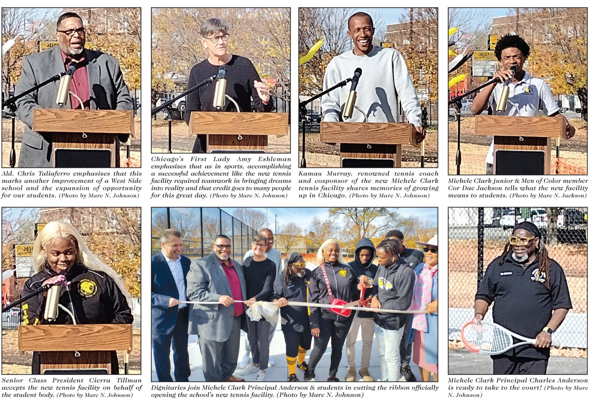MICHELE CLARK HIGH SCHOOL DEDICATES NEW TENNIS COURTS IN SEARCH FOR