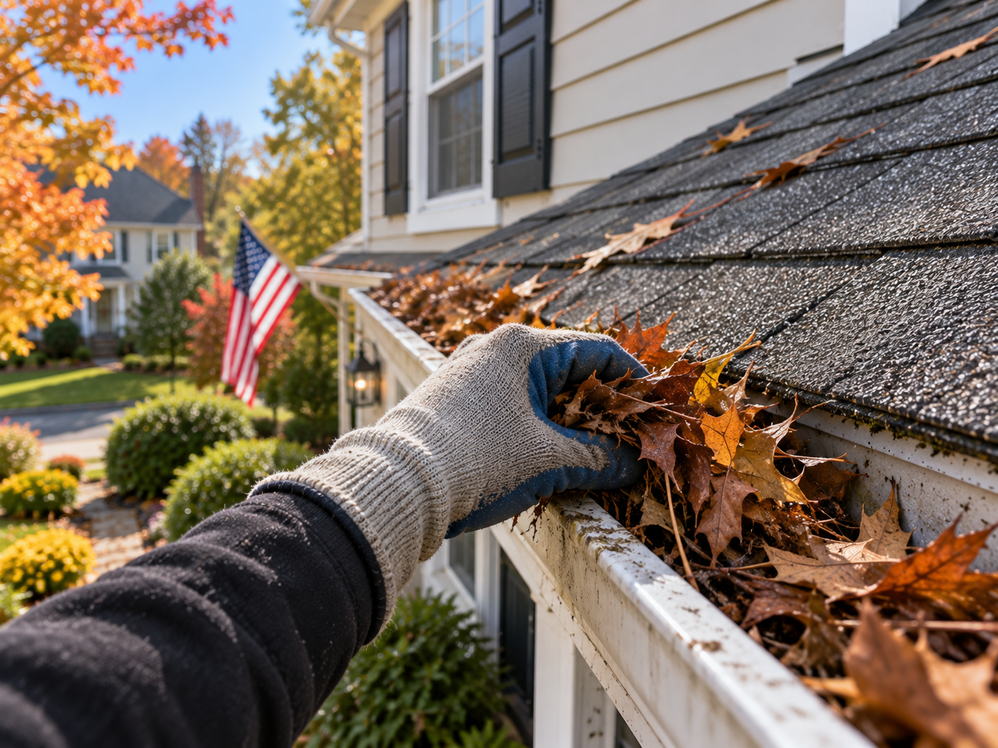Residential gutter cleaning and debris removal in Old Bridge NJ