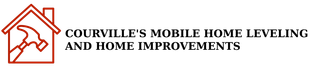 The logo for courville 's mobile home leveling and home improvements