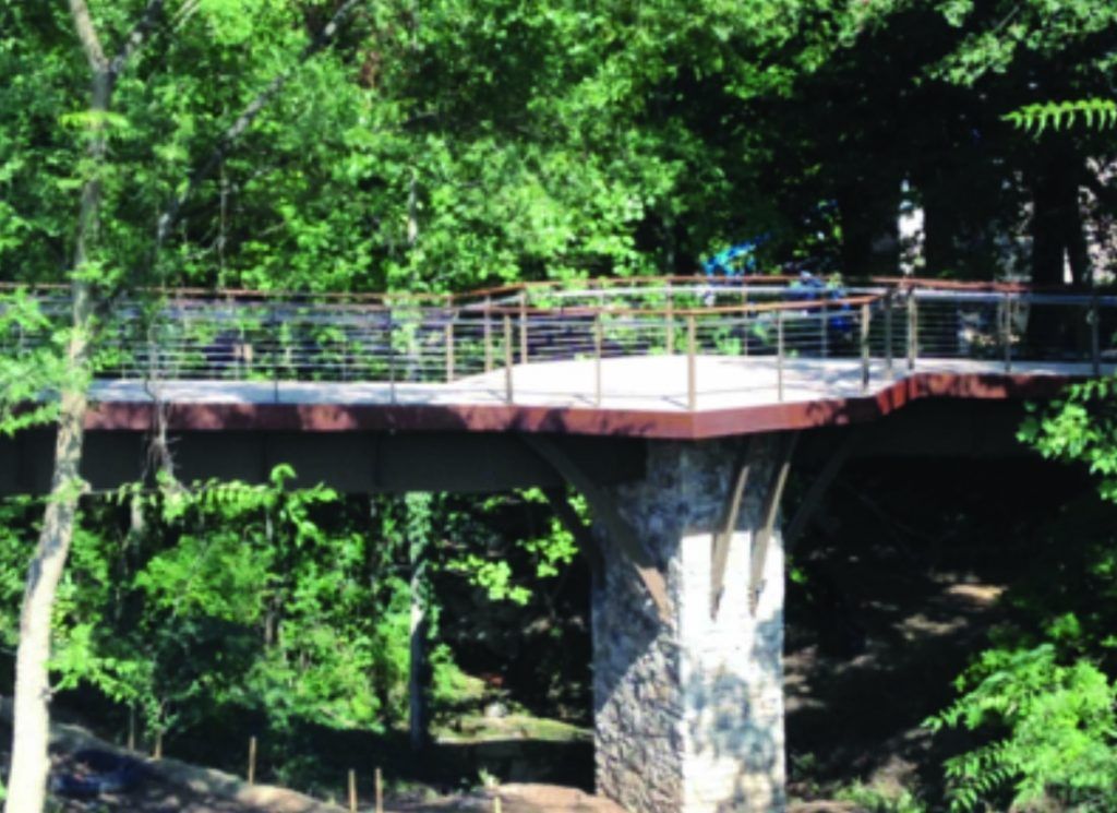 Steel Handrails of the Bridge