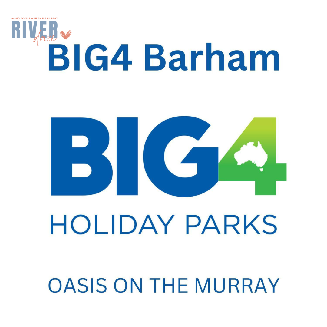 BIG4 Barham Holiday Park logo, "Oasis on the Murray." Blue "BIG4" with green Australia.