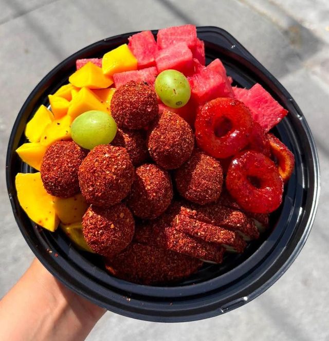 Botanas de fruta con chile