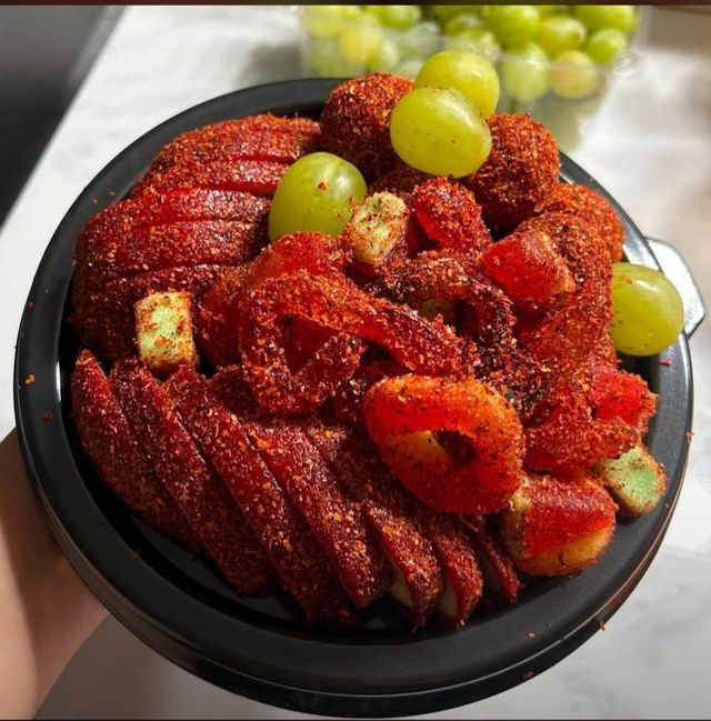 Botanas de fruta con chile