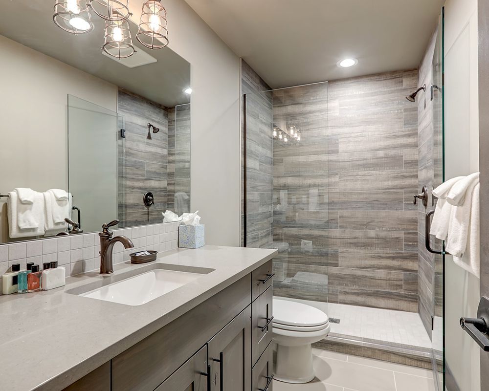 Restorated Bathroom Shower and Sink