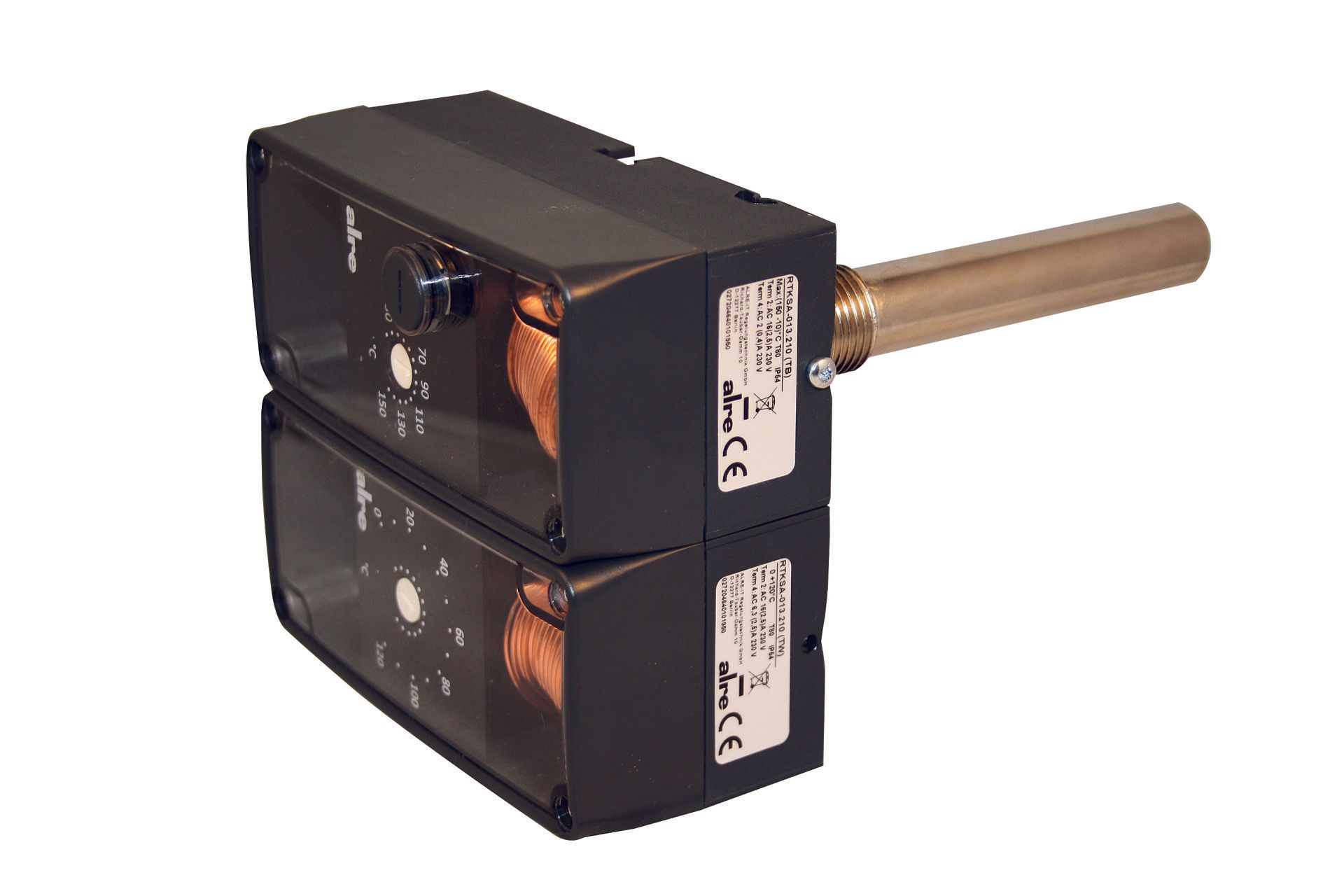 ALRE RANGE. 15AMP RATED SPDT. IP43 PROTECTION DUAL THERMOSTAT