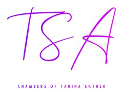 Purple TSA logo, script letters, with text 