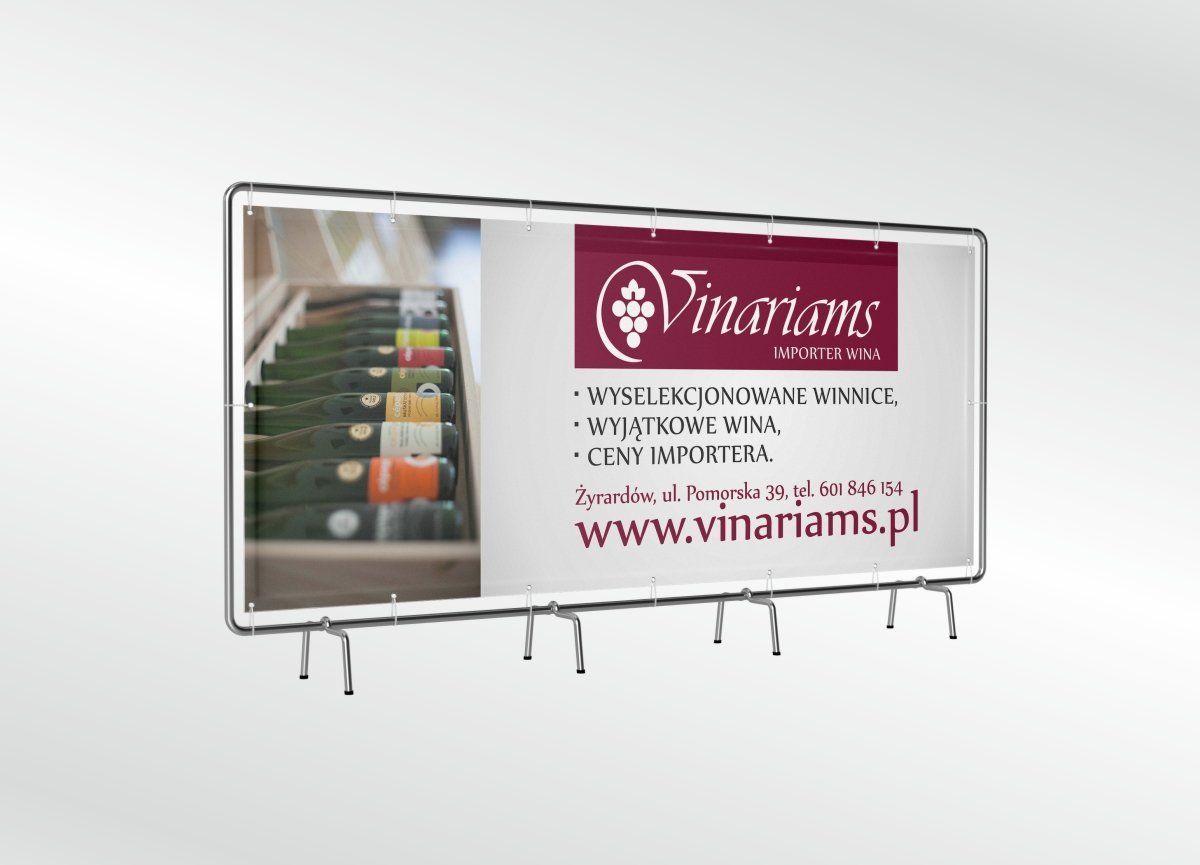 Baner reklamowy wielkoformatowy z nadrukiem dla firmy
