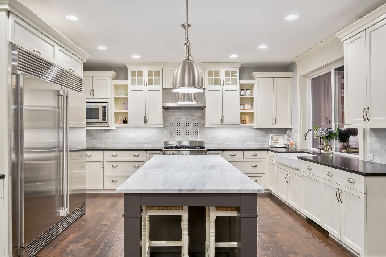 kitchen interior new luxury home