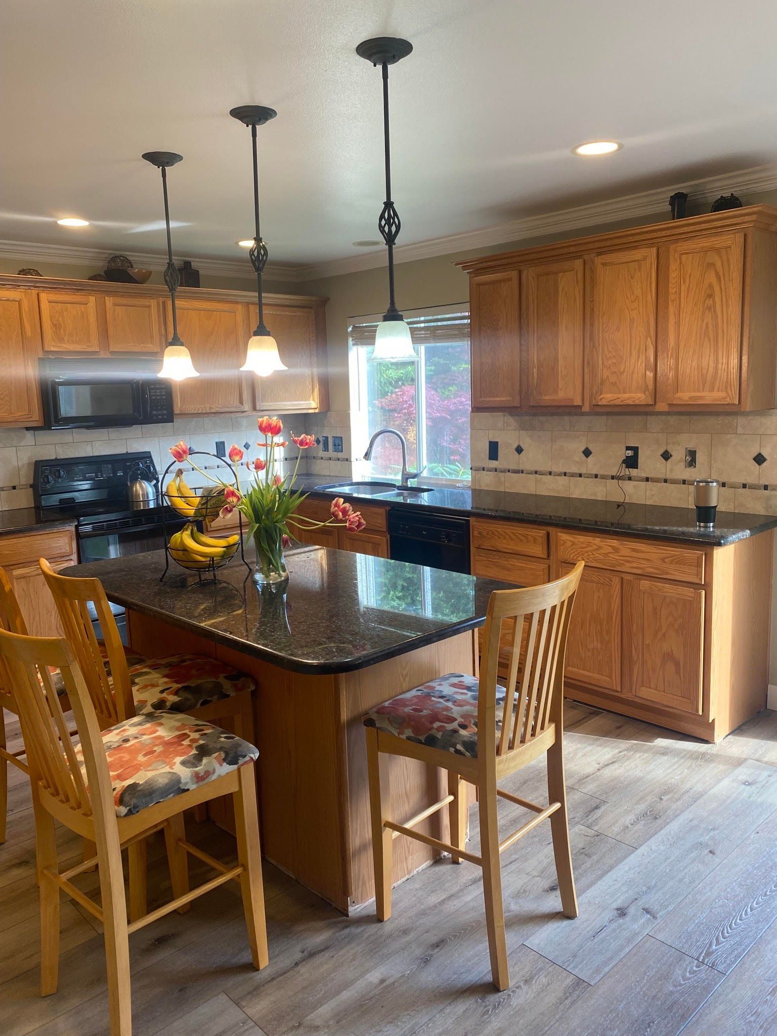 kitchen interior island sink cabinets