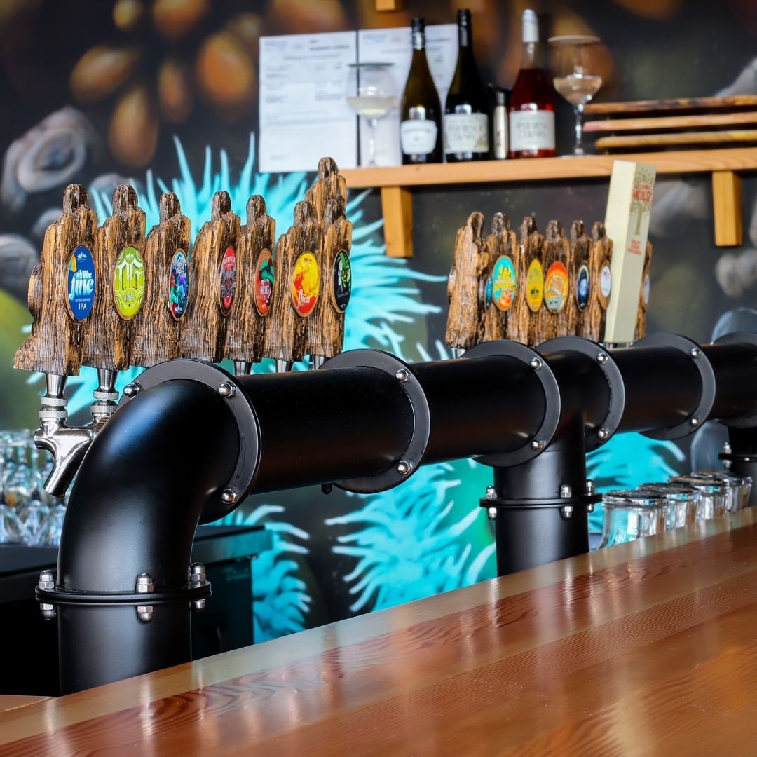 Taps at Driftwood Brewery on Vancouver Island
