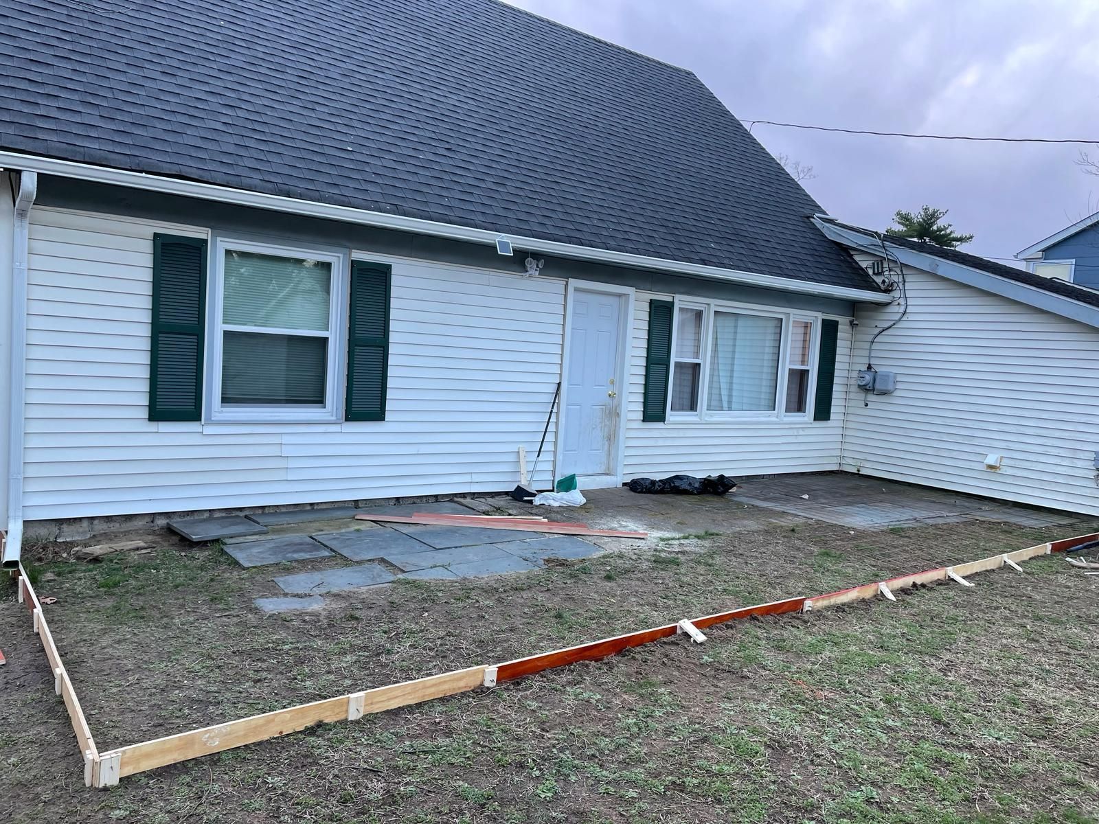 Concrete patio and exterior remodeling project in Burlington County NJ