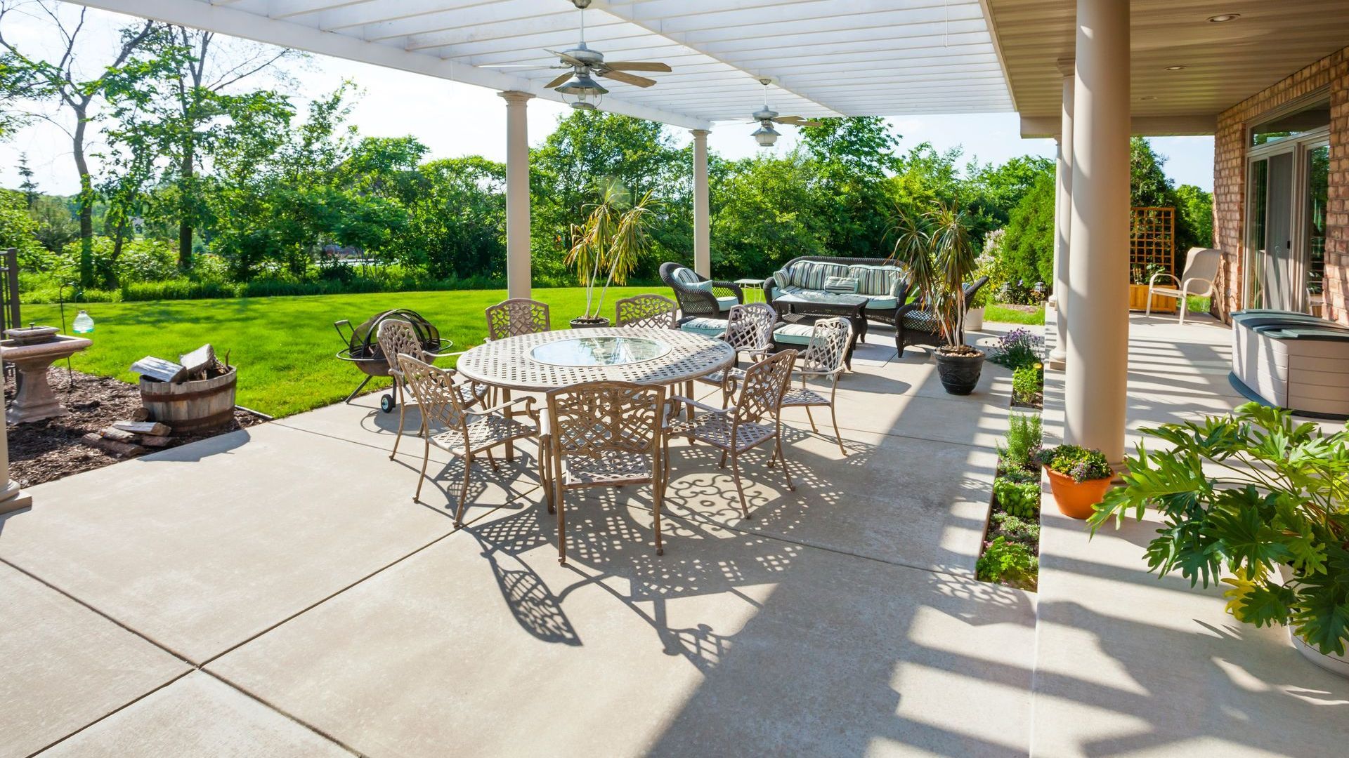 Stamped concrete patio installation in Burlington County NJ