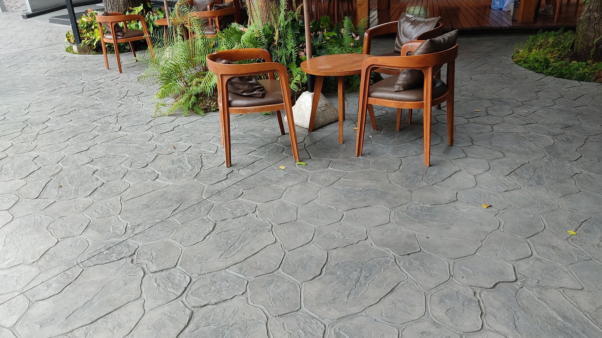Stamped concrete patio installation in Burlington County NJ