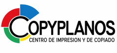 COPYPLANOS logo with red, blue, green, and black circular design and text “Centro de Impresion y de Copiado”