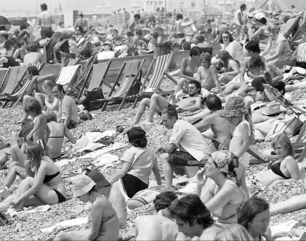 Brighton beach in 1976, featured in the Guardian