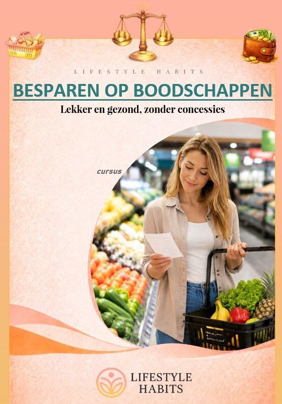 Besparen op Boodschappen. Cursus cover. Lifestyle Habits