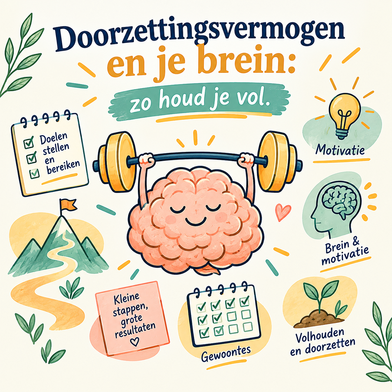 Doorzettingsvermogen en het brein: zo houd je vol. Lifestyle Habits