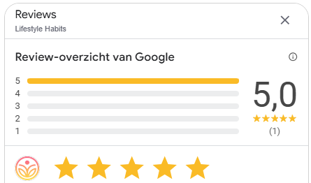 Lifestyle Habits Google reviews 5 sterren