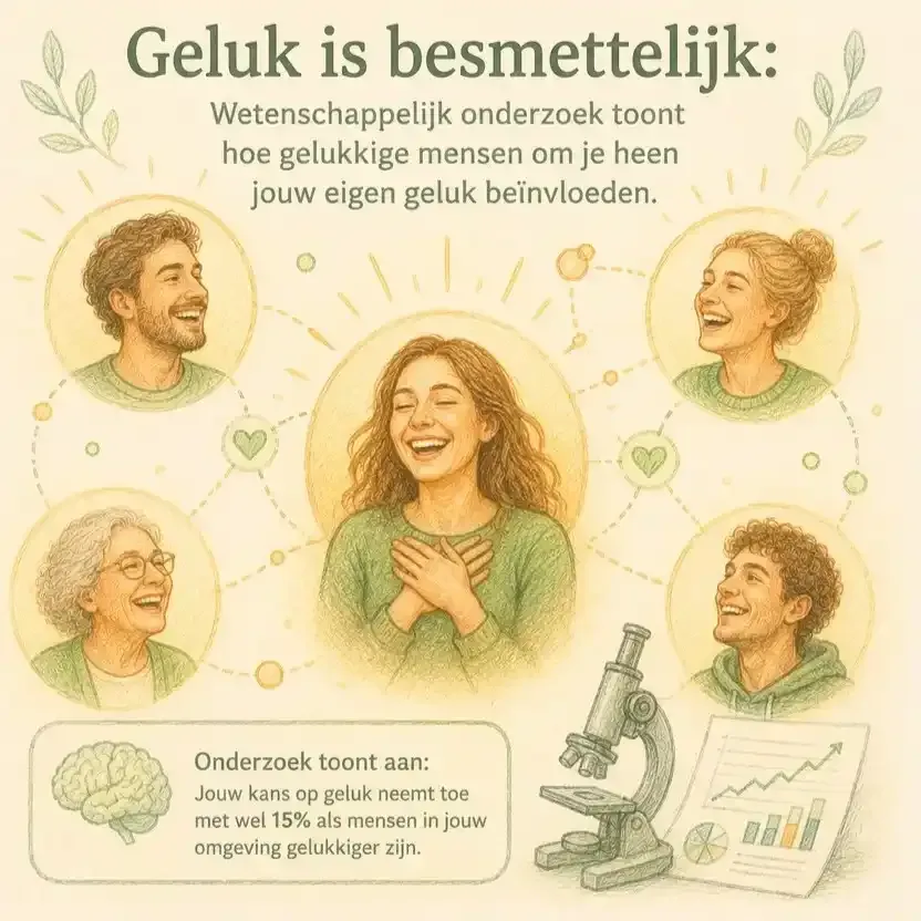 Mensen die samen lachen, symbool voor besmettelijk geluk in je netwerk