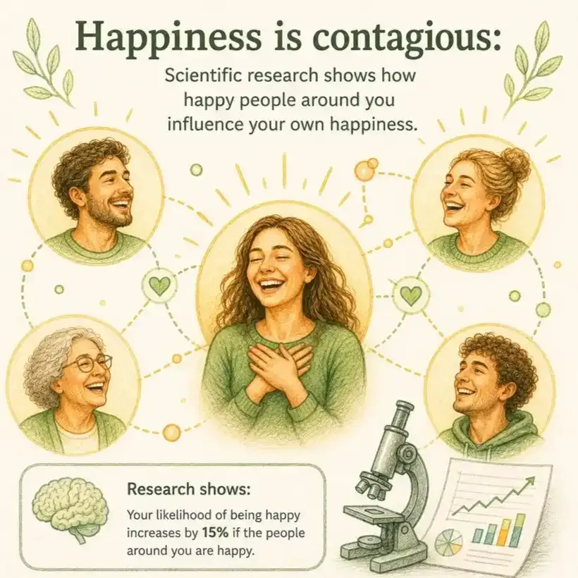 People laughing together, a symbol of contagious happiness in your network