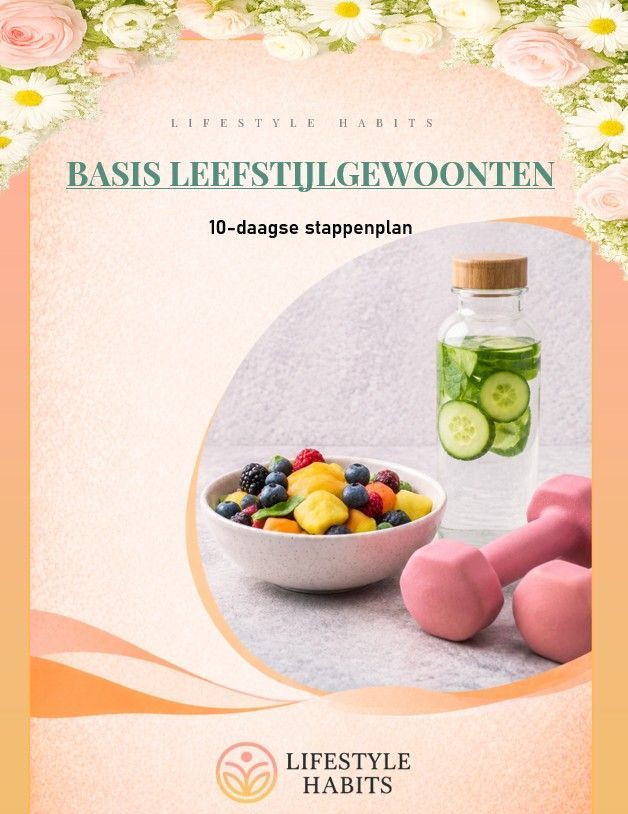 Basis Leefstijlgewoonten: 10-daagse stappenplan. Ebook cover. Lifestyle Habits