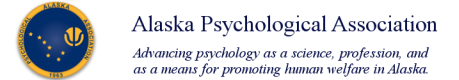Logo of the Alaska Psychological Association, with text: