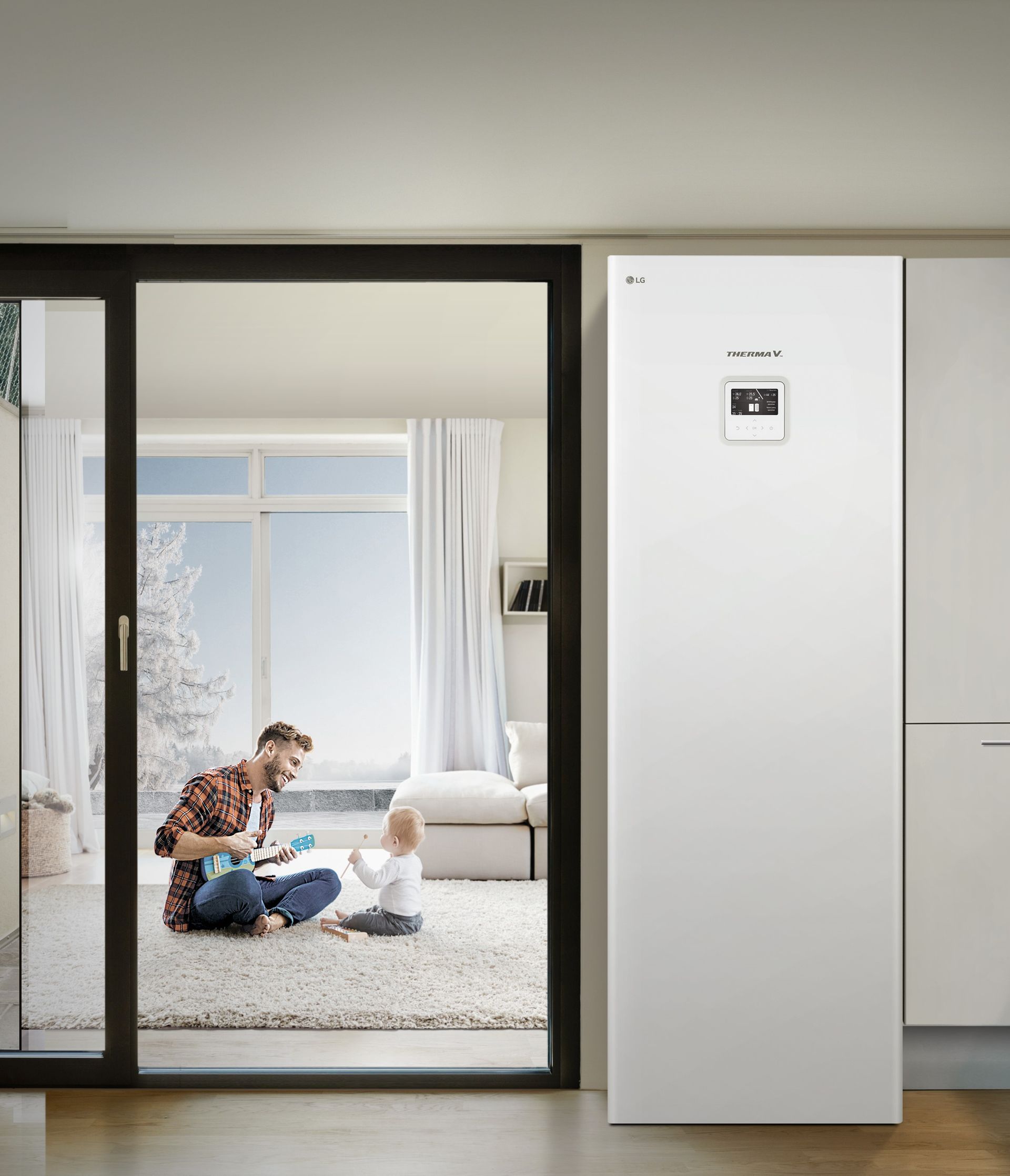 Wärmepumpe Innengerät steht in einer Wohnung