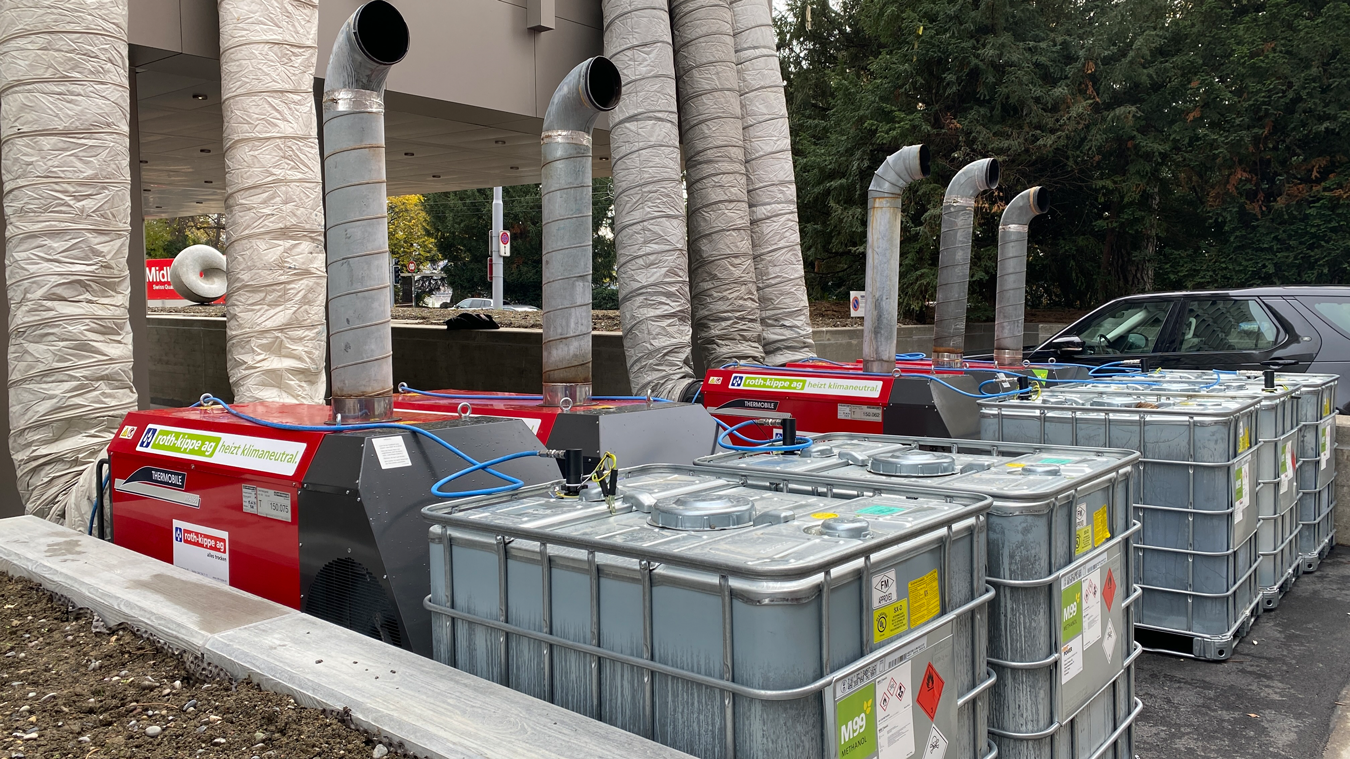 Mobile Methanol-Heizung im Einsatz