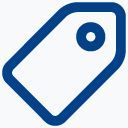 Icon eines blauen Tags