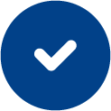 Weisser Haken in einem blauen Kreis
