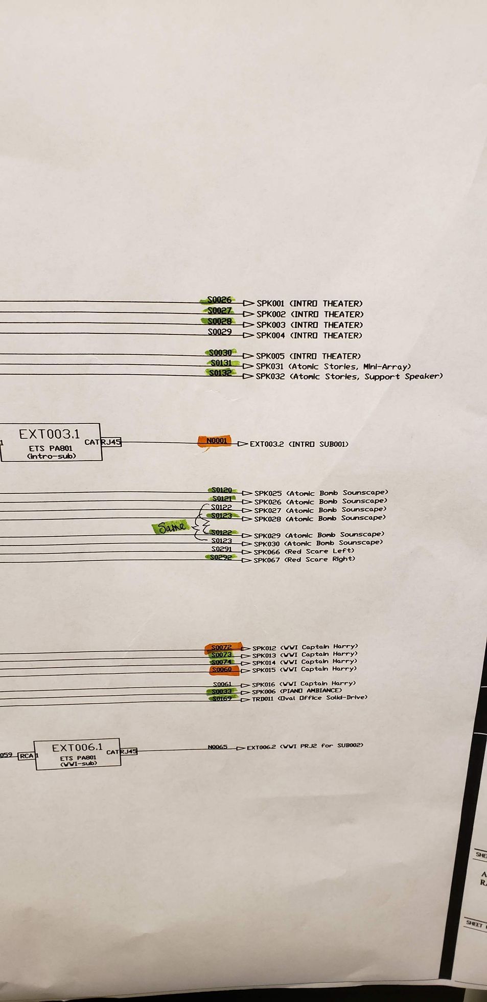 A close up of a piece of paper with a lot of lines on it.