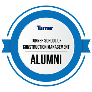 A turner school of construction management alumni badge