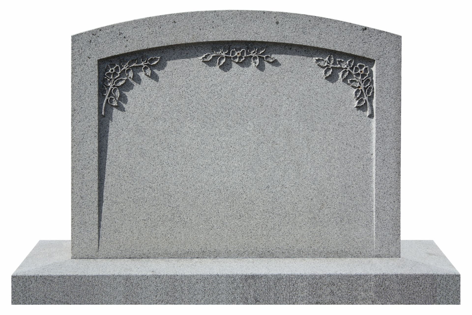 isolated granite tombstone with flowers | McGee Monument | Mountain View, AR 