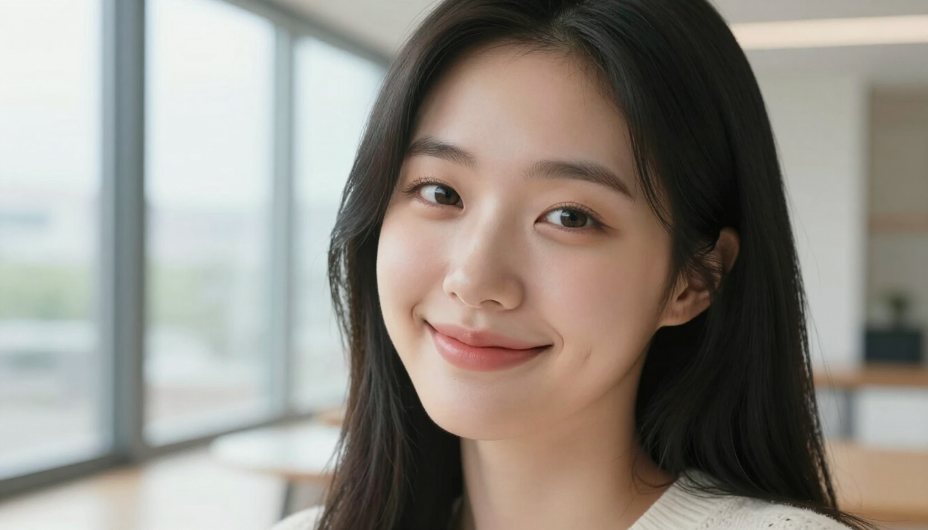수술 후 밝게 웃고 있는 젊은 여성의 모습