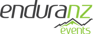 A logo for enduranz events with a mountain in the background.