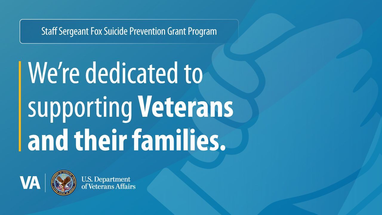 Blue VA banner: “We’re dedicated to supporting Veterans and their families.”