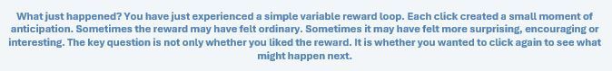 A tiny paragraph of blue text on a white background.